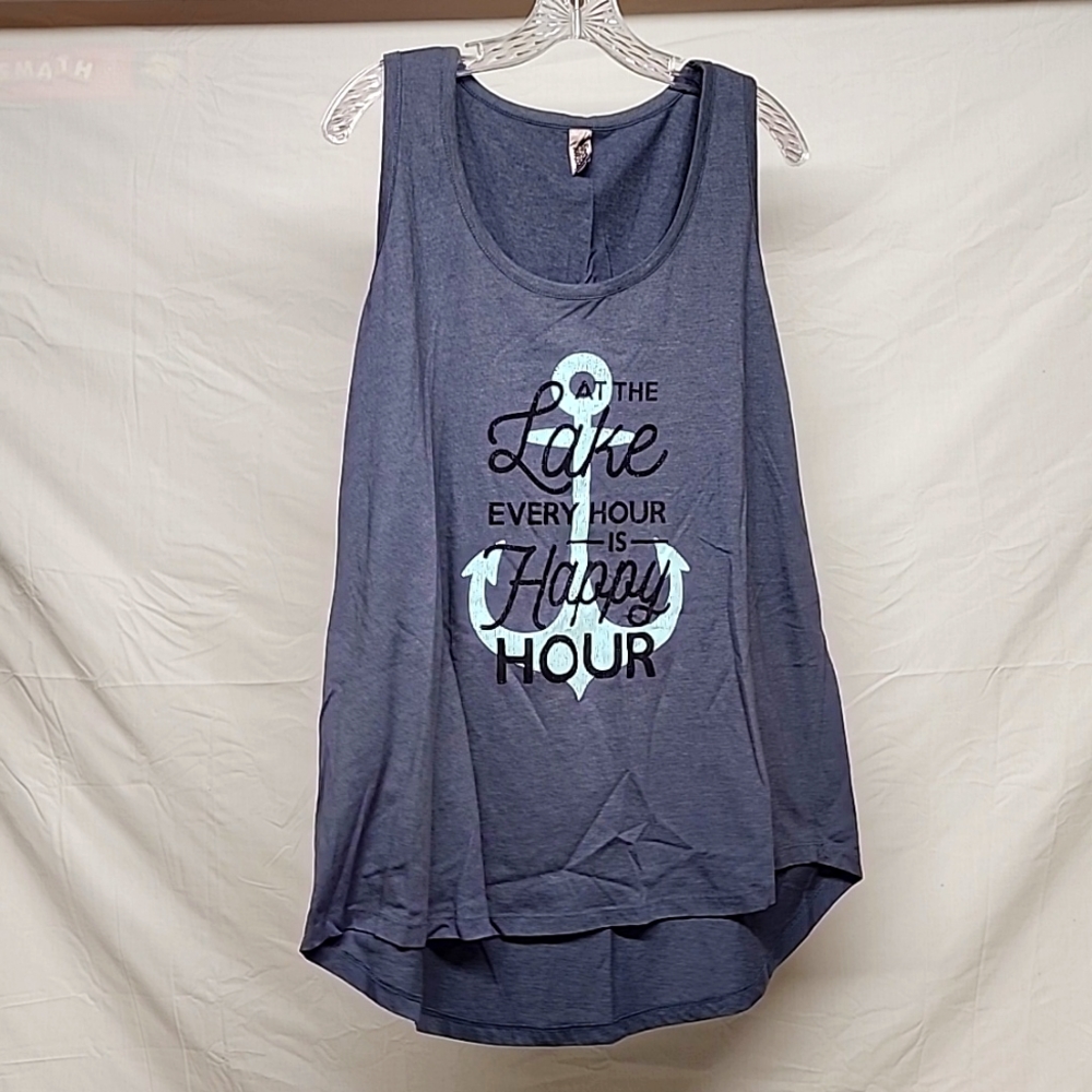 Instant Message Tank Top with Graphic Saying  on the front. Never Worn